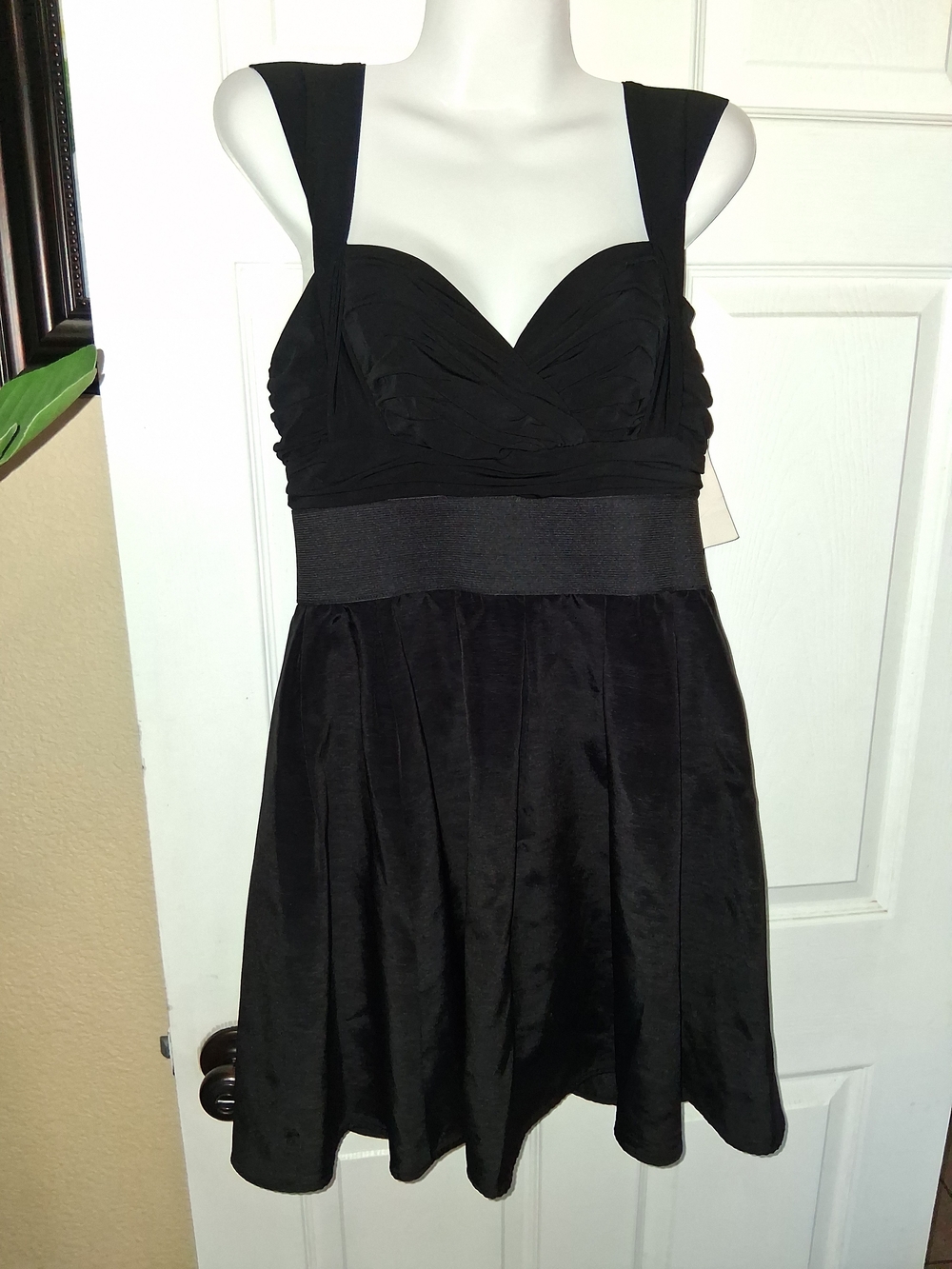 NWT Vintage A.B.S. Allen Schwartz Y2K Ruched Sweetheart Cocktail Mini  Dress